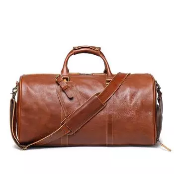 Новая ретро-сумка из натуральной кожи растительного дубления для мужчин, сумка для фитнеса через плечо, сумка для ручной клади из коровьей кожи 50x23x26cm кислотные зеленого