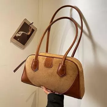 Новая ретро-сумка подмышками контрастного цвета для женской сумки через плечо, модная и минималистичная женская сумка для внешней торговли