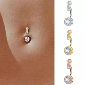 Новая роскошь, также хочу гвоздь для пупка, 1 шт., кольцо для пупка, серьги, гвоздь, титановое кольцо для пупка, кулон, пирсинг на пупке, ювелирные изделия серебряный