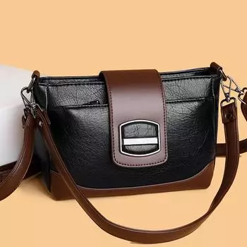 Новая роскошная дизайнерская женская маленькая сумочка в стиле ретро, сумка-мессенджер через плечо, женская сумка-мессенджер из искусственной кожи с цветными блоками