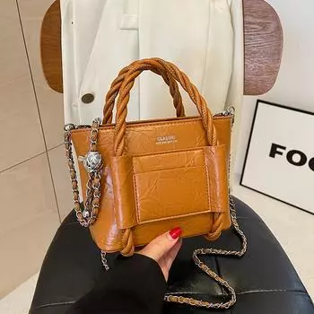 Новая роскошная дизайнерская женская маленькая сумочка, модные трендовые сумки через плечо, женские однотонные брендовые сумки из искусственной кожи