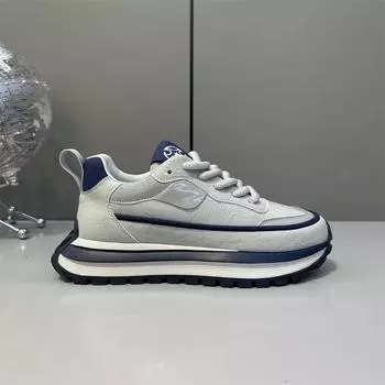 Новая Роскошная Мужская Обувь Сетчатая Дышащая и Удобная Мягкая Подошва Кроссовки для Бега Модная и Универсальная Повседневная Обувь 39 белый