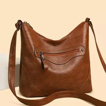 Новая роскошная женская сумка-ведро в стиле ретро, модная брендовая сумка через плечо, женская однотонная ПУ кожаная сумка для отдыха и путешествий