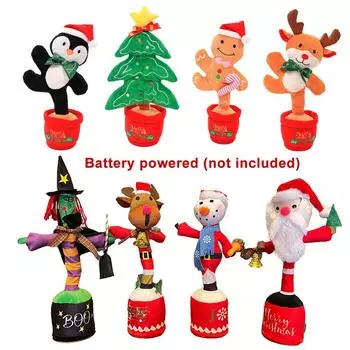 Новая Рождественская электрическая музыкальная кукла без батареек забавная музыкальная вращающаяся поющая обучающая игра на языке и с функцией танцев игрушки подарки