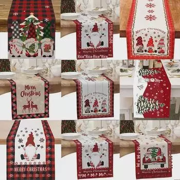 «Новая рождественская дорожка на стол»: Праздничная скатерть с декоративным принтом 33x183cm/approx 108g