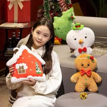 Новая рождественская елка Снеговик Гостиная Диван Подушка Мягкая игрушка Украшения Новогодние куклы Праздничные подарки для детей