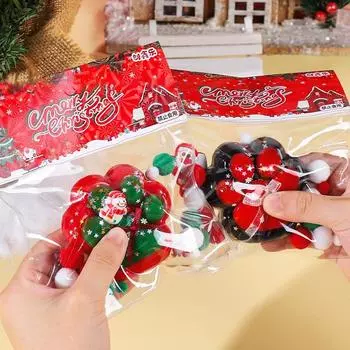 Новая рождественская игрушка для снятия стресса в виде лапки котенка Санта Моти Таба с флокированием для рождественской праздничной вечеринки A6