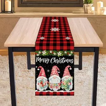 Новая рождественская льняная печатная скатерть для стола Nordic Home Living Room Insoled Table Tracker L