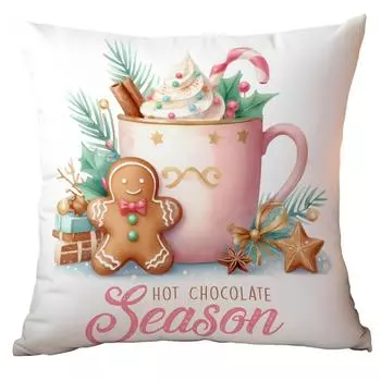Новая Рождественская наволочка Санта Рождественская елка Дом Диван Подушка Наволочка 45 * 45Cm