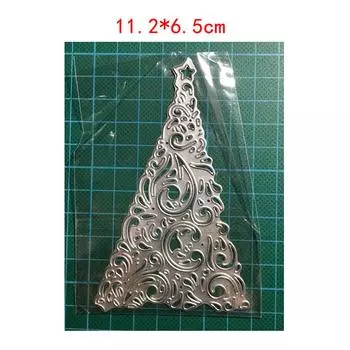 Новая Рождественская Звезда Дерево Металлические Поделки Режущие Штампы для DIY Тиснения Изготовления Открыток