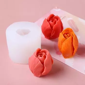 Новая розовая силиконовая 3D форма для мыла, ручная форма для украшения торта, смоляная глина, форма для свечей