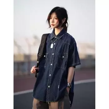 Новая рубашка с длинными рукавами в китайском стиле с застежкой на пуговицы для мужчин, весенние и осенние модели, свободная рубашка в стиле Тан, высококачественный даосский халат ханьфу M темно-синий