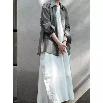 Новая рубашка с защитой от солнца на дисковых кнопках в китайском стиле, легкая M