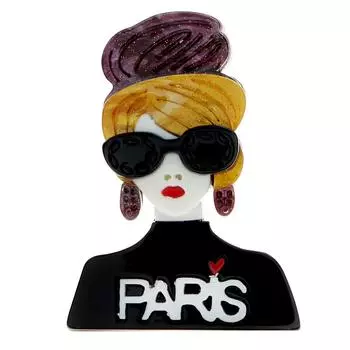 Новая рубашка Waer Paris для девочек, акриловая модная брошь, новый дизайн, аксессуары из ацетатного волокна, высокое качество