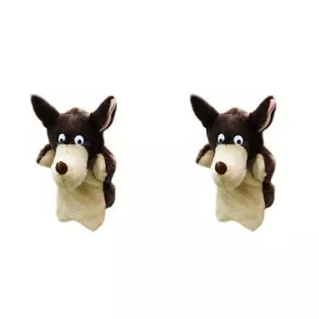 Новая ручная кукла волка для маленьких детей, мягкая кукла, плюшевая игрушка в подарок