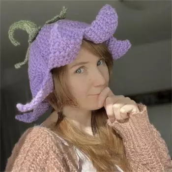 Новая ручная работа вязаные ледяные рожки смешная персонализированная лыжная маска взрослая шапка adult 57-59cm