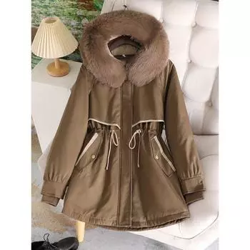 Новая съемная подкладка средней и длинной длины, утолщенная куртка-стеганая куртка зимняя цельная куртка-стеганое пальто женское M 90-55kg