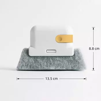 Новая съемная щетка для чистки оконных щелей 2 в 1, салфетка для чистки мертвых углов кухонной плиты, встроенный скребок 2PC жёлтый