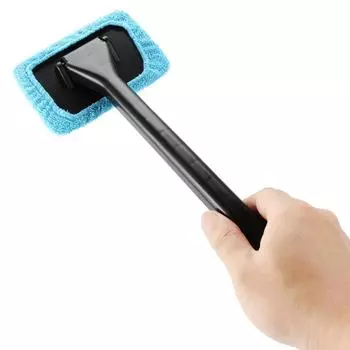 Новая щетка для чистки стеклоочистителя, очиститель лобового стекла, микрофибра, салфетка для чистки стеклоочистителя, 1 шт., многоразовый инструмент для чистки стеклоочистителя с длинной ручкой