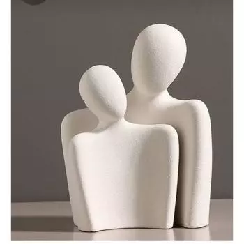 Новая семейная статуэтка «Пара» | Керамическая скульптура «Мыслитель» | Предметы домашнего декора для гостиной | Настольный артефакт (Обнимающаяся пара)