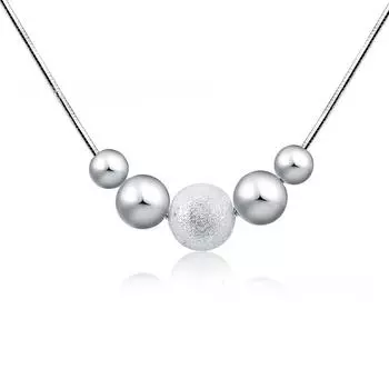 Новая серебряная цепочка из бисера, модное ожерелье в корейском стиле, ювелирные изделия