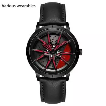Новая серия колес, стиль, модный тренд, крутые кварцевые мужские часы, ремешок, повседневные, индивидуальные мужские часы