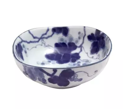 Новая серия Kyoto Aizome Grape Triangle 35 Чаша 1 шт. Obanzaiya-san