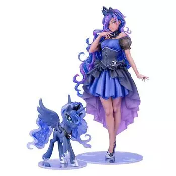 Новая серия My Little Pony Bishoujo, принцесса Луна, экшн-фигурка аниме, модель кавайной куклы, Коллекционная игрушка no original box синий