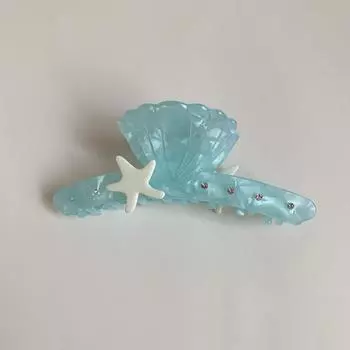 Новая серия «Океан» Заколка-краб для волос в виде ракушки для девочки Новая летняя пляжная заколка Модная морская звезда Синие аксессуары для волос для женщин Подарки
