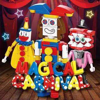 Новая серия пазлов из мелких частиц в виде цифровых игрушек-пазлов «Цирк», украшение спальни, украшение для детского дома No box