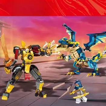 Новая серия сезонов Элементальный дракон Строительные блоки Императрица Механические кирпичи Игрушки Рождественские подарки