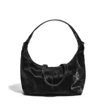 Новая сетчатая красная сумка, простая и универсальная сумка с большой вместимостью, сумка-мешок и сумка через плечо, сумка-полумесяц