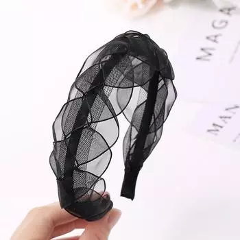 Новая сетчатая повязка на голову с перекручиванием на каждый день Женские повязки для волос Резинки для волос для женщин Обруч для волос Диадемы Аксессуары Повязка на голову