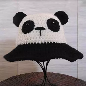 Новая шапка-чулок с кошачьими ушками ручной вязки Adult 57-59cm