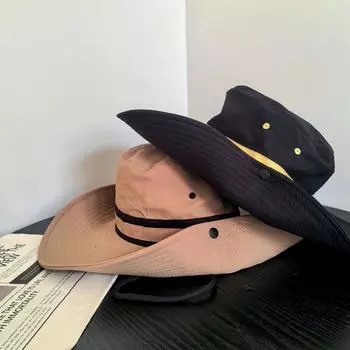 Новая шапка для альпинизма, быстросохнущая походная шляпа-ведро, защита от ультрафиолета, солнцезащитная шляпа со шнурком, защита от солнца весной и летом M56-58cm хаки