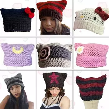 Новая шапка из марли с большим животом, вязаная вручную шапка в стиле «родитель-ребенок», осенне-зимний теплый шарф, комплект из двух предметов 57-59cm adult