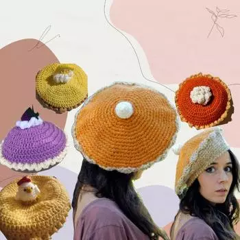 Новая шапка-медуза ручной работы с цветными блоками, модная и персонализированная шапка для взрослых