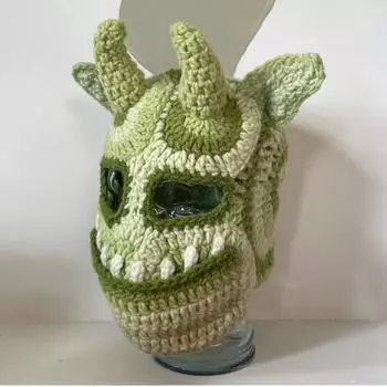 Новая шапка-парик с двойным конским хвостом для взрослых, теплая осенне-зимняя шапка-пуловер, забавная вязаная шапка для фестиваля 57-59cm