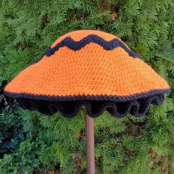 Новая шапка ручной работы с вертикальными полосками и кисточками в виде кошачьих ушек, персонализированная и модная шапка для взрослых Adult 57-59cm