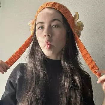 Новая шапка ручной работы, связанная крючком, Boshi Hood Kippa Beanie Doctor Adult Hat adult 57-59cm