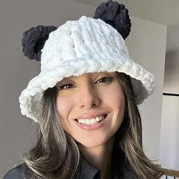 Новая шапка ручной вязки с плиссированным кружевом в виде гриба-сердечка для взрослых, модная индивидуальная шапка Adult 57-59cm