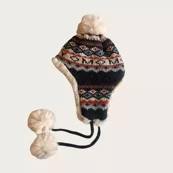 Новая шапка-ушанка женская универсальная повседневная модная теплая шапка-пуховик Northeast флисовая утолщенная вязаная шапка-пуловер защита от холода M56-58cm бежевый