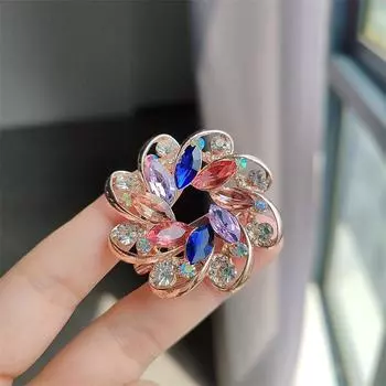 Новая шелковая брошь-пряжка для шарфа, универсальная пряжка для футболки двойного назначения на углу, оптовая продажа маленькая квадратная булавка-пряжка для шарфа для женщин