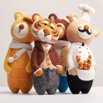 Новая шерстяная фетровая сумка Joy ручной работы, материал «сделай сам», простая и милая плюшевая кукла для начинающих