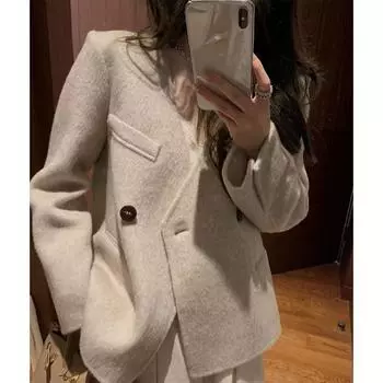 Новая шерстяная куртка небольшого размера, новая мода на осень и зиму. M