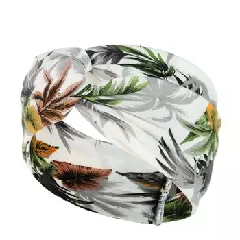 Новая широкая повязка на голову с перекрещенным верхом, женская богемная вязаная повязка на голову с принтом, влагопоглощающая повязка на голову, спортивная повязка для йоги для женщин