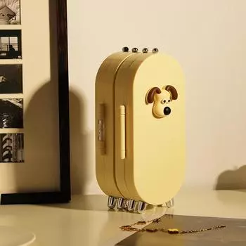 Новая шкатулка для хранения ювелирных изделий, серьги-гвоздики, ожерелье, браслет, шкатулка для драгоценностей, бытовая многофункциональная складная подставка бежевый