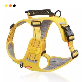 Новая шлейка для собак, не требующая усилий, дышащая и светоотражающая, мягкая, нагрудная, жилет, ошейник для маленьких, средних и больших собак S