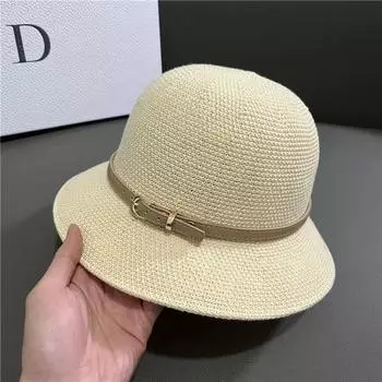 Новая шляпа для отдыха на природе весной и летом, женская вязаная шляпа-ракушка, простая, закрывающая лицо, универсальная и складная M56-58cm