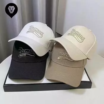 Новая шляпа из ткани ананас с вышитыми буквами, весенняя и осенняя шляпа для отдыха на открытом воздухе, мужская и женская композитная бейсболка Adjustable белый